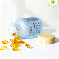 Bocaux en verre givrés vides de 120 ml, flacons pour capsules, flacons pour vitamines, emballages de compléments alimentaires avec couvercle en bambou, conformes aux normes CE et FDA