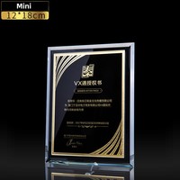 Plaque d'honneur et médailles de récompense en cristal K9 personnalisable haut de gamme, gravées, écologiques, avec certificat authentifié