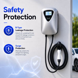 Nouvelle borne de recharge murale AC 11 kW pour véhicules électriques avec protection contre les fuites de <span class=keywords><strong>type</strong></span> B, homologation IP65 CE - Product Image 5