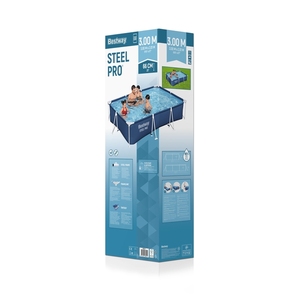 <span class=keywords><strong>Bestway</strong></span> 56411 Durable PVC Acero Rectangular Exterior Sobre el suelo <span class=keywords><strong>Piscinas</strong></span> Bomba de filtro Europea Marco de metal - Product Image 6