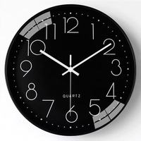 Jam Dinding Grosir Logo Kustom Gaya Modern Ruang Tamu Pola Jarum Plastik Still Life