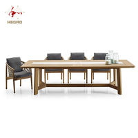 Tables et chaises de fête en teck, ensemble de Table basse, de Restaurant, de Patio, mobilier d'extérieur