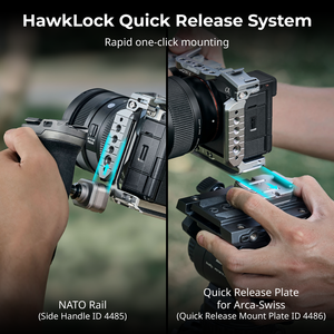 Pour kit de cage de caméra en alliage d'aluminium SmallRig HawkLock avec plaque à dégagement rapide intégrée et poignée en silicone pour <span class=keywords><strong>Sony</strong></span> Alpha <span class=keywords><strong>7C</strong></span> - Product Image 3