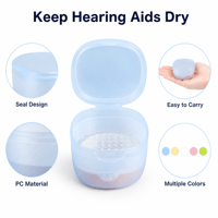 Nouveau déshumidificateur d'aide auditive accessoires de sèche-oreille boîte de séchage pot avec Capsule de séchage pour le séchage de l'aide auditive