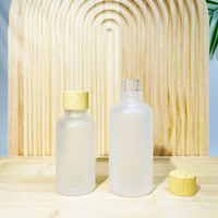 Flacon compte-gouttes transparent en verre dépoli de grande capacité pour huiles essentielles Flacon distributeur d'eau hydratante hydrosol