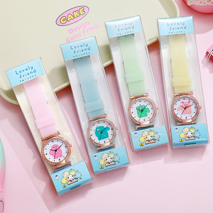 นาฬิกานักเรียนมัธยมต้นและมัธยมปลายรุ่นใหม่ลิตเติ้ลมอนสเตอร์น่ารักสไตล์สาวหวาน นาฬิกาฝังเพชรเรืองแสงในที่มืด - Product Image 4