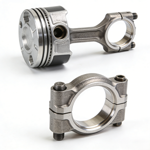 Conjunto de biela y pistón de acero inoxidable CNC de alta precisión personalizado con anillos de pistón para piezas de intercambio de calor y refrigeración - Product Image 3