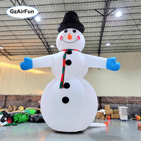 Modèles publicitaires géants gonflables personnalisés en forme de bonhomme de neige, parfaits pour les centres commerciaux, les places publiques et les décorations de Noël en extérieur