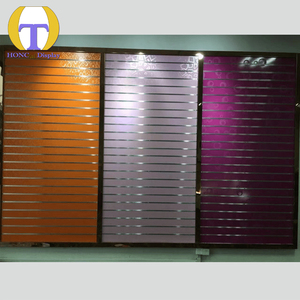 Thời trang màu tùy chọn P2 lớp <span class=keywords><strong>MDF</strong></span> <span class=keywords><strong>Board</strong></span> bán chạy nhất dải nhôm hỗ trợ khói cửa hàng slatwall - Product Image 1