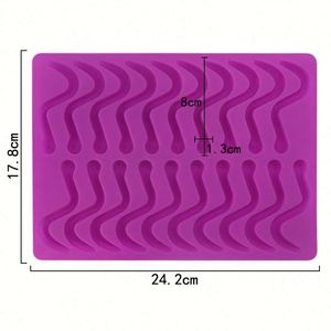 Molde de silicona ecológico de 20 cavidades con forma de serpiente para chocolate, caramelos blandos, fudge y resina, muestra gratuita de fábrica, OEM/ODM - Product Image 2