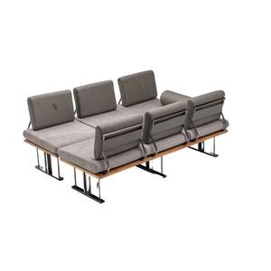 Moderno Conjunto de Sofás de Jardín de Acero Inoxidable y Madera Merbau, 6 Plazas, Muebles de Comedor para Exteriores, Duraderos y Resistentes a la Oxidación - Product Image 6