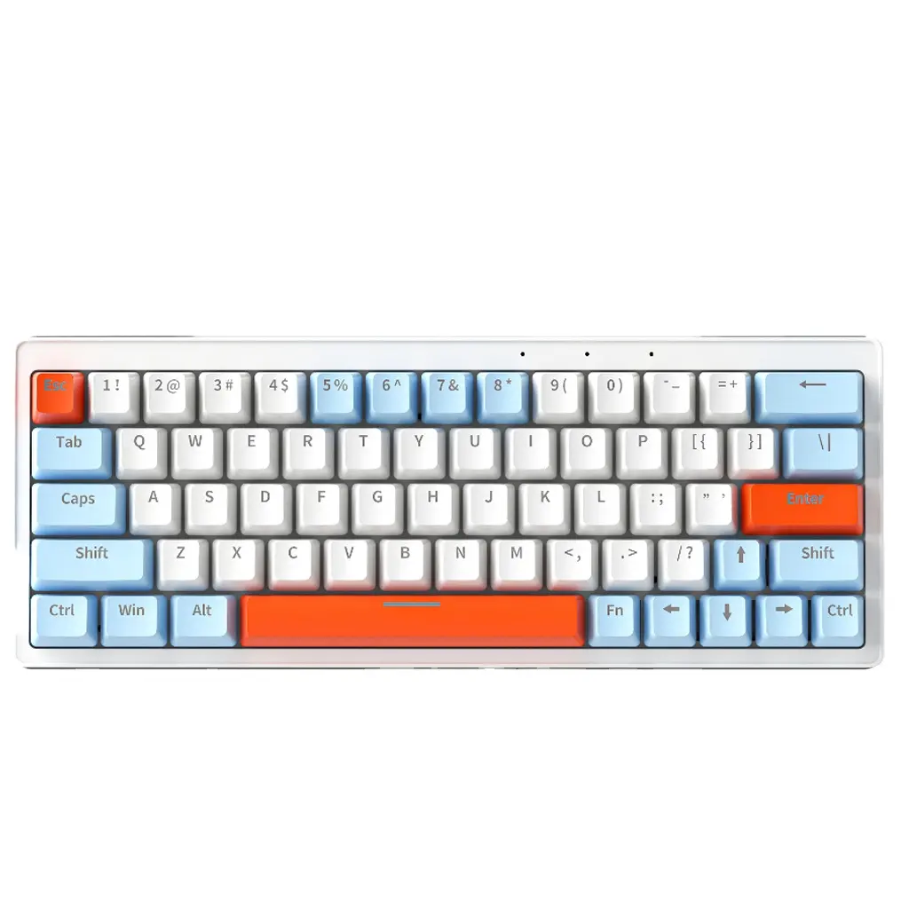 ZIFRIEND 60% Teclado 63 Teclas Amarelo Interruptor Personalizado keycaps USB Com Fio Jogos Sem Fio Moda RGB backlit keyb mecânico óptico