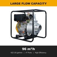 Pompa Air Bertekanan Tinggi Mesin Diesel VISION 4 Inch untuk Pertanian, Self Priming, Sentrifugal, Dewatering OEM DWP100