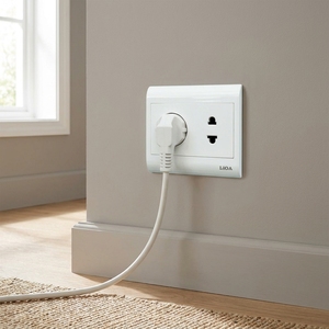Durable Double 2 Pin Wall Power Socket LiOA Electrical Socket Outlet with Safety <b>Shutter</b> High Grade PC Material for Household - Product Image 6