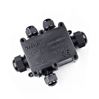 Boîte de jonction électrique miniature en plastique à 3 voies, IP66, étanche pour extérieur