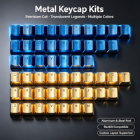 Claviers mécaniques personnalisés en acier inoxydable avec touches transparentes rétroéclairées OEM/ODM, pièces de modification pour clavier WASD Gaming Wire EDM