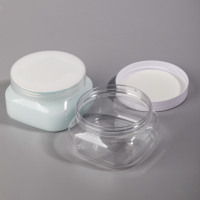 PET 100% PCR Pots rouges Pots de lotion pour le corps colorés avec étiquettes 180ml 250ml Pot carré personnalisé avec couvercles