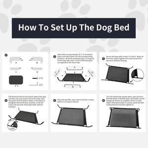 Precio de fábrica, conveniente Cama grande desmontable para mascotas, cama elevada para <span class=keywords><strong>perros</strong></span>, cama elevada para <span class=keywords><strong>perros</strong></span> con marco de acero, cama elevada portátil para mascotas para <span class=keywords><strong>perros</strong></span> - Product Image 6