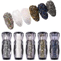Micro-perles 3D en verre, mini-caviar, accessoires de luxe pour nail art DIY avec strass Pixie, dos plat non thermocollant, par Glass Nail Art