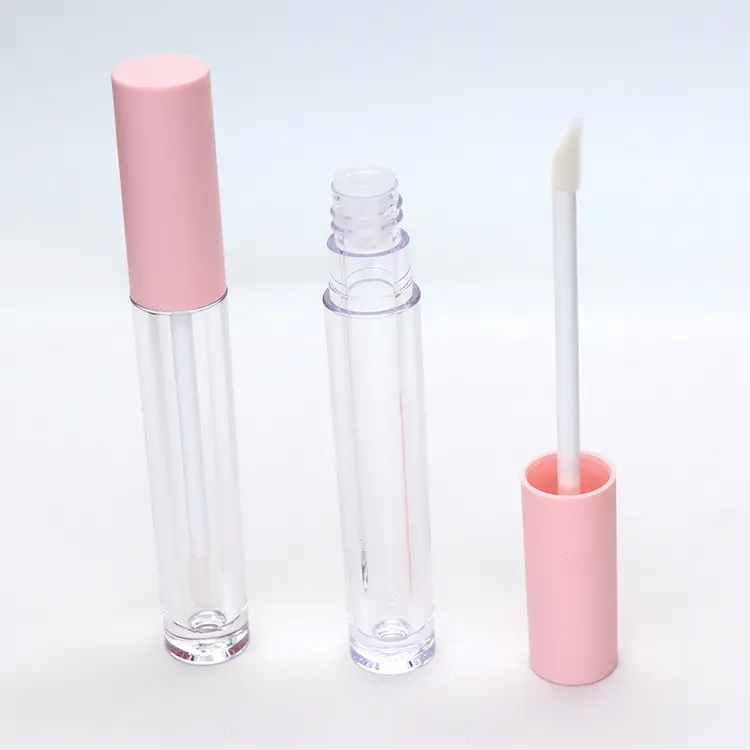 Hot Sale Round Lip Gloss Containers Tube Lip Tint Bottle Wands Lipgloss Tube Brush Applicator