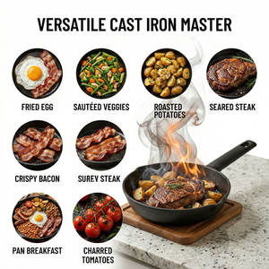 Poêle à frire noire E-Top avec bec verseur, poignée ergonomique isolante, ustensile de cuisine antiadhésif, casserole, poêle à sauce - Product Image 6