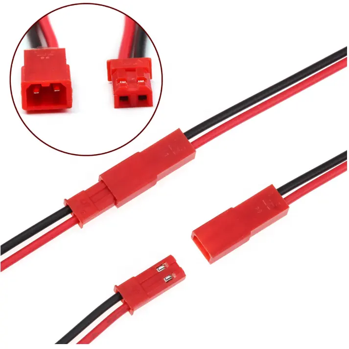 Jst Connector 2 Pin Xh Crimp Terminal Draad Harnas Pigtail Rode Batterij Connector Splitter Kabel Leidt Voor Rc Led Licht