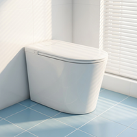 S022 Bidet électrique de luxe certifié CUPC pour salle de bain, avec siphon en P allongé, télécommande, siège chauffant, séchage à l'air, en céramique blanche