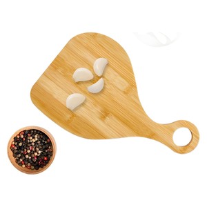 Planche à pizza ronde en bambou, assiette à steak en bois massif pour servir les aliments, plaque de cuisson - Product Image 2