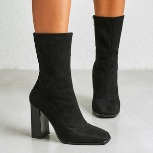 Bottes pour femmes, nouvelle mode, talons épais, hauteur de la cheville, bottes d'hiver pour femmes - Product Image 4