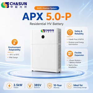 Batería CHASUN 5kWh APX HV LiFePO4 51.2V 600-980V 2.5kW de salida IP66, apilable, para montaje en pared, fuera de la red, CAN, almacenamiento de energía doméstico - Product Image 2