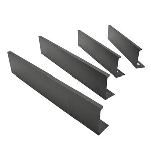 Pegangan kabinet laci lemari pakaian dapur aluminium Aloi pegangan tarik tersembunyi tepi jari pegangan kabinet hitam Matt - Product Image 2