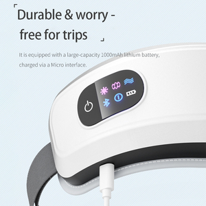 Masajeador de ojos inalámbrico de fábrica personalizable con control de sincronización amasado de velocidad ajustable para aliviar la fatiga - Product Image 5