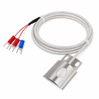 Sonde de température PT100 à montage en surface pour tuyau, 3 fils, WZP-02, boîtier en acier inoxydable, pour l'industrie HVAC et chimique