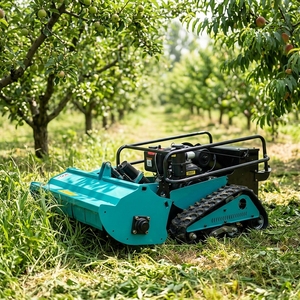 Tondeuse agricole télécommandée sur chenilles pour terrains en pente, désherbeuse, résistante aux pierres - Product Image 1