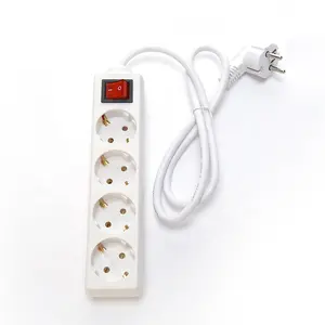 Hot Selling Verlengsnoer Universeel Stopcontact 3M 5M Kabel 4 Bende Elektrische Verlengcontactdozen Aangesloten Met 3X4 Voedingskabel