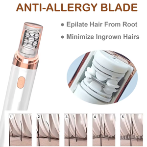 Xu Hướng Mới 2025 2 Trong 1 Phụ Nữ Không Thấm Nước Máy Cạo Râu Điện Có Thể Sạc Lại Không Đau Trên Khuôn Mặt Máy Cạo Lông Phụ Nữ Tóc Remover - Product Image 5