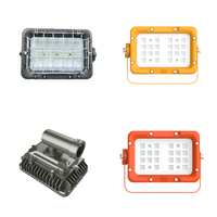 Projecteur LED antidéflagrant personnalisable ATEX IP66 50W 60W 70W 80W Zone 1 Zone 2 AC220V pour l'industrie pétrolière, gazière et marine avec cage