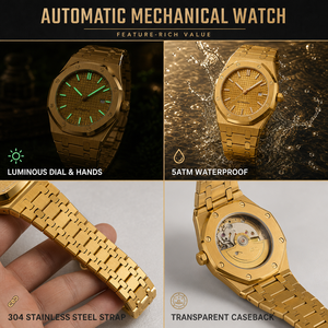 Reloj Mecánico Automático Personalizado para Hombre, Reloj de Lujo de Moda a Prueba de Agua de Acero Inoxidable, Relojes de Cuerda Automática de Zafiro para Hombre - Product Image 3