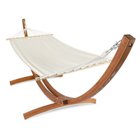 Hamac de camping pour jardin, patio, parc, utilisation en extérieur, support en bois de mélèze russe, hamac non inclus