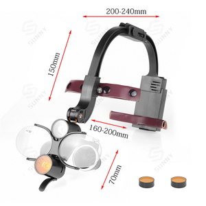 Lampe frontale LED focalisable 5W avec filtre, loupe binoculaire médicale pour implants buccaux et opérations chirurgicales générales - Product Image 5