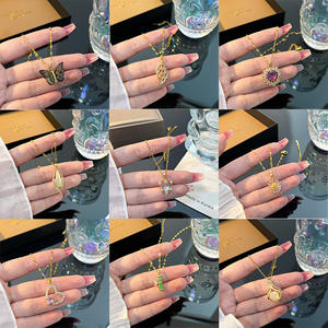 Позолоченное колье Zooying с цирконием, регулируемая минималистичная цепочка на ключицы для женщин, повседневное украшение - Product Image 3