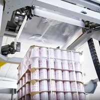 Film d'emballage étirable en LLDPE de qualité supérieure, moulé par soufflage, en rouleau, qualité machine, pour les exportations mondiales de produits chimiques et de matériaux de construction