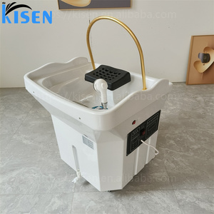 Fauteuil de lavage de cheveux Kisen avec massage, bac à shampoing, lit de beauté style thaïlandais, avec chauffe-eau, circulation d'eau et appareil vapeur - Product Image 2