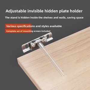 Support <span class=keywords><strong>invisible</strong></span> en forme de T pour <span class=keywords><strong>planche</strong></span> de bois Support caché pour support de panneau de cloison fixe couche conseil matériel de meubles à ongles - Product Image 3