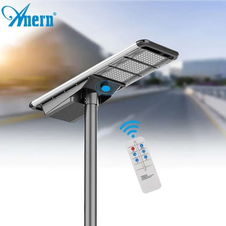 Anern solar street light complete set 50 watt 150w solar powered outdoor street lights