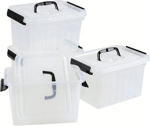 <b>Large</b> Capacity Rectangle Eco-Friendly Injection-Molded Melamine <b>Plastic</b> Aluminum Portable Clothing <b>Storage</b> Box Lid Multi-Size - Product Image 6