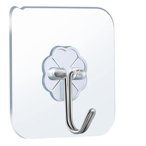 Crochet mural transparent en gros crochet adhésif sans couture solide Offre Spéciale de support de ménage - Product Image 1