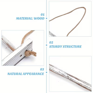 <span class=keywords><strong>Étagère</strong></span> murale rustique à trois niveaux en bois pour serviettes, salle de bain, cuisine, fournitures de bureau, rangement en bois - Product Image 6
