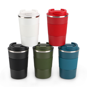Wine Tumblers 12oz 17oz Office Coffee Cups Insulated Vacuum Stainless Steel Coffee Tumbler with Straw and Lid - Product Image 1
