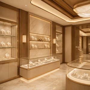 Muebles de Exhibición para Tiendas de Lujo, Unidad de Exhibición de Metal, Madera y Vidrio para Joyería, Accesorios y Artículos de Lujo - Product Image 4